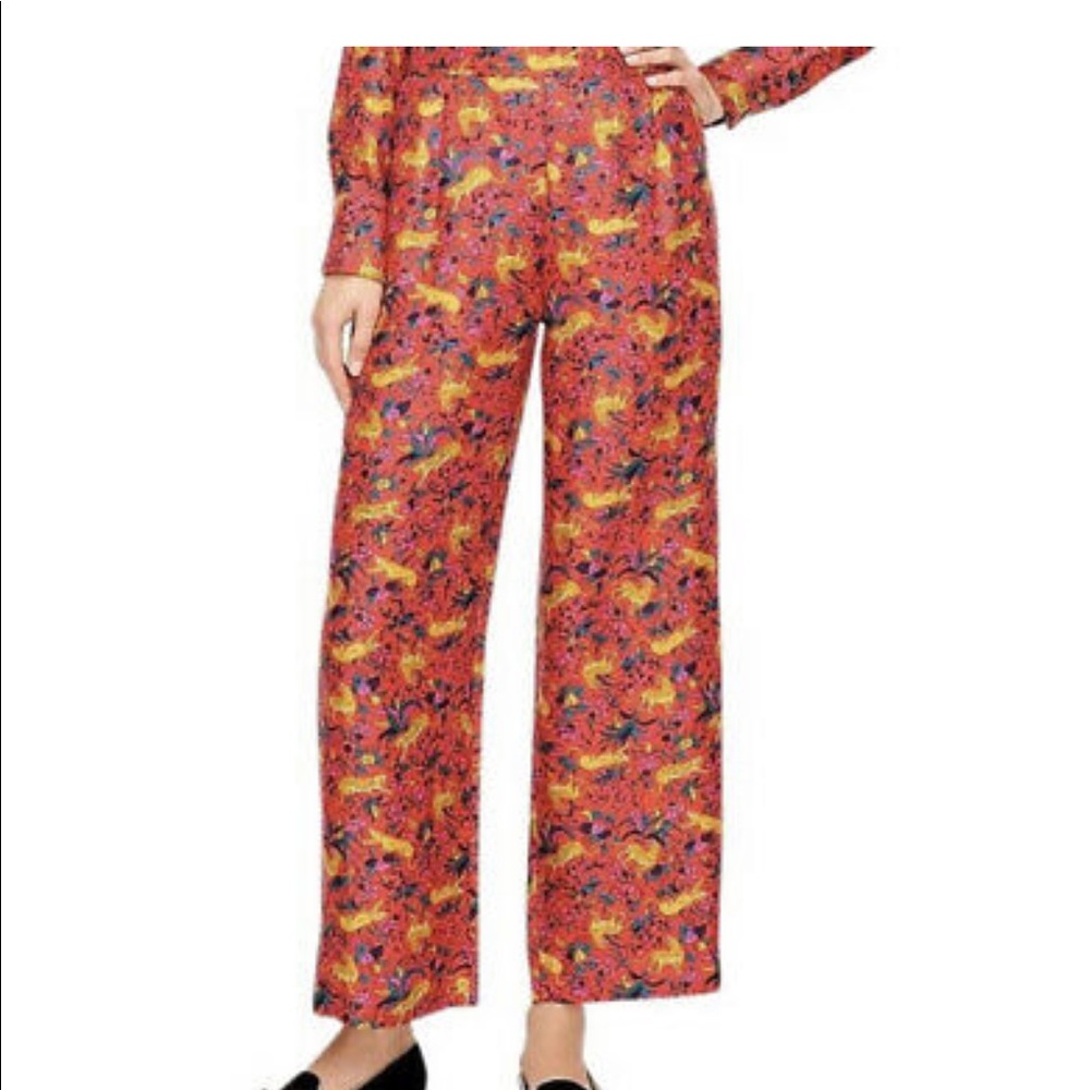 J. Crew Collection Silk Jungle Cat Pants